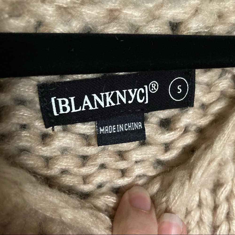Blank NYC sweater mixed messages boatneck stripe colorblock knitted small - Picture 6 of 8